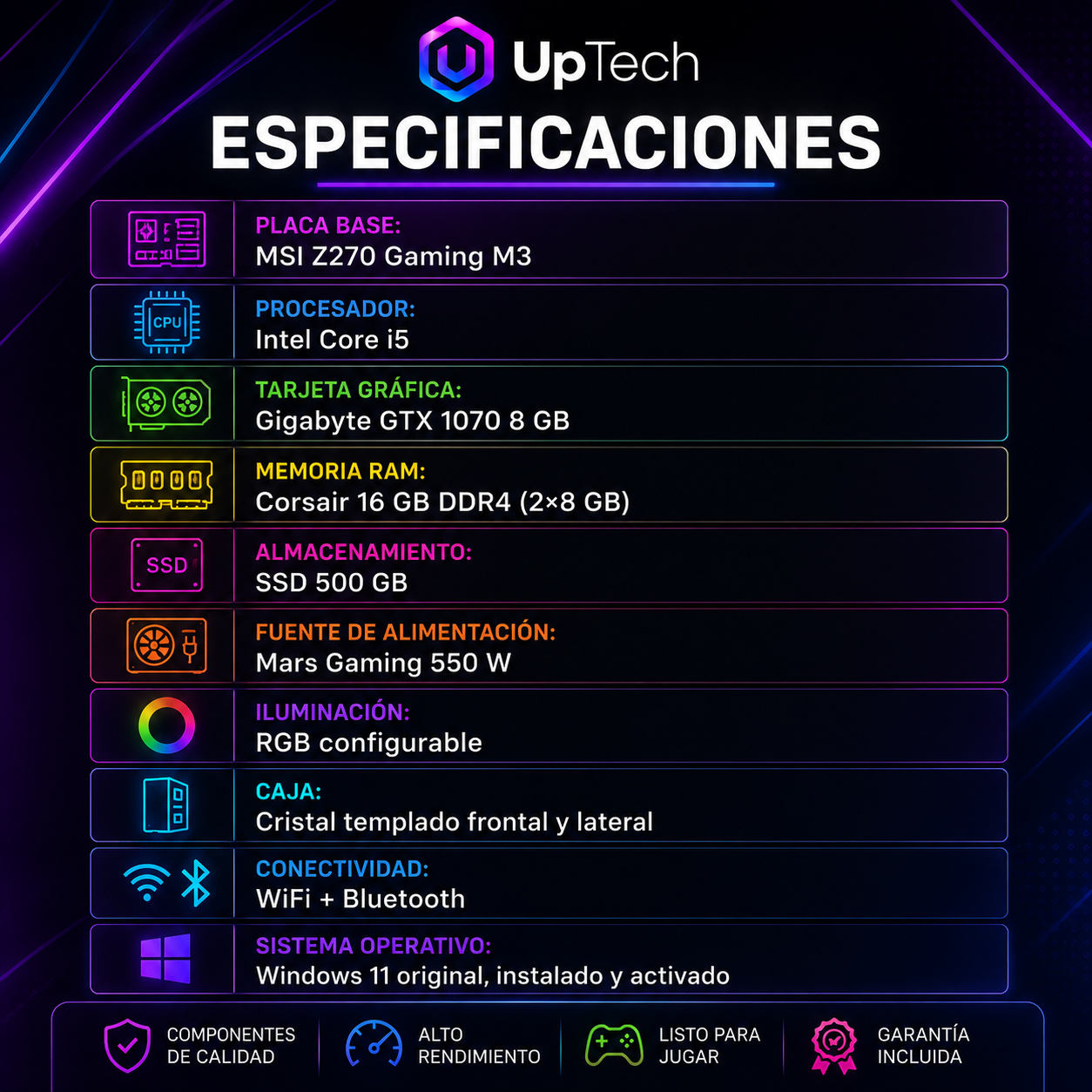 PC GAMING GTX 1070